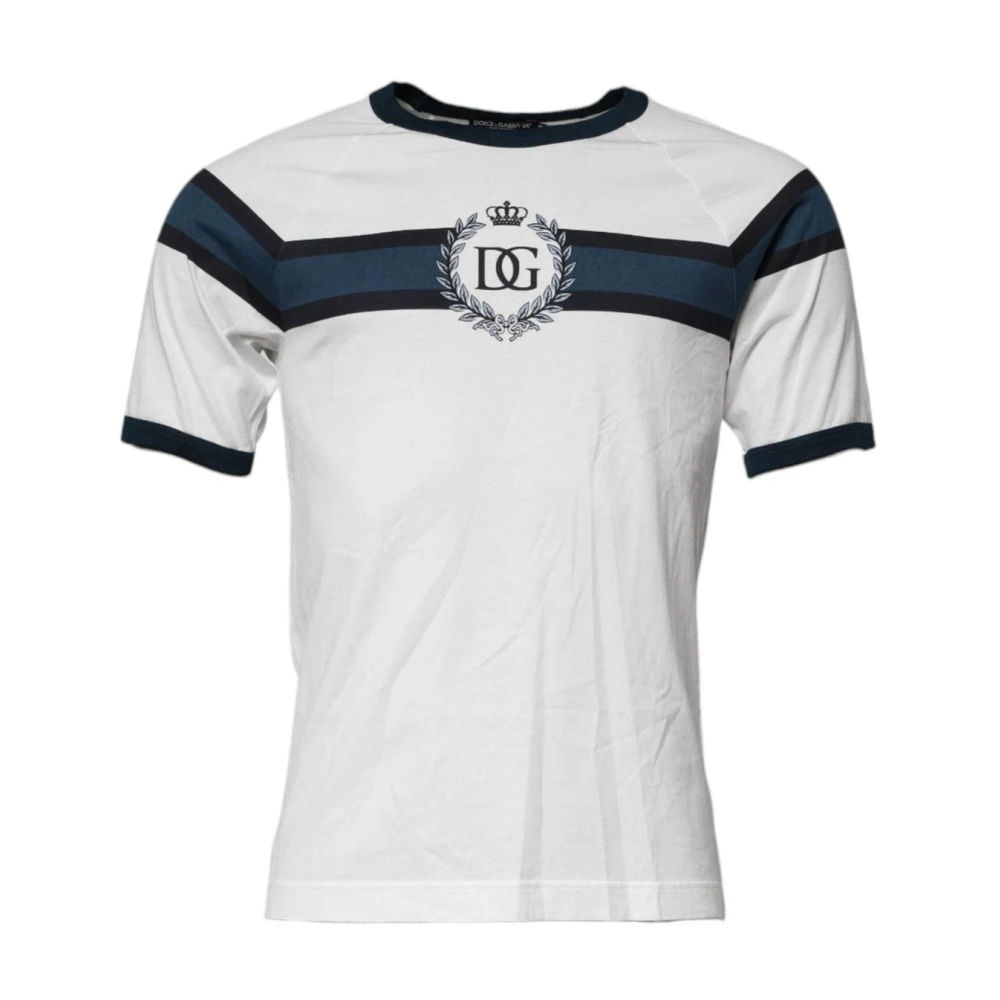 Dolce & Gabbana Men's White T-Shirts, Xs, Short Sleeve Crew Neck Tshirt