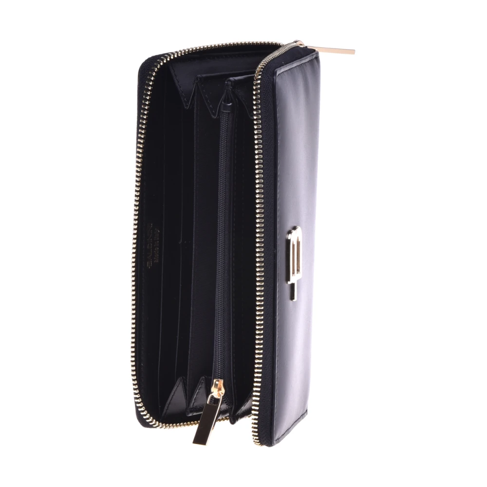 Baldinini Wallet in smooth black calfskin Black Dames