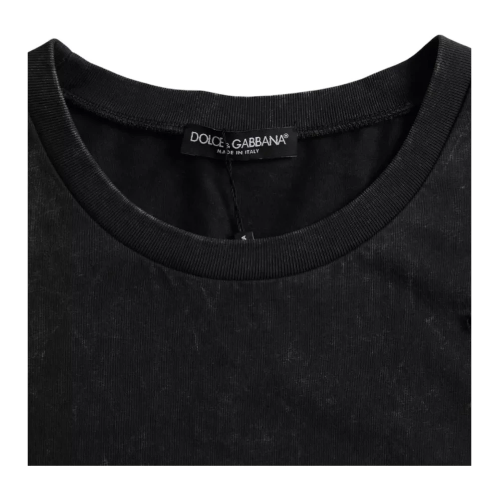 Dolce & Gabbana Rock 'n' Roll Grafische Print T-Shirt Black Dames