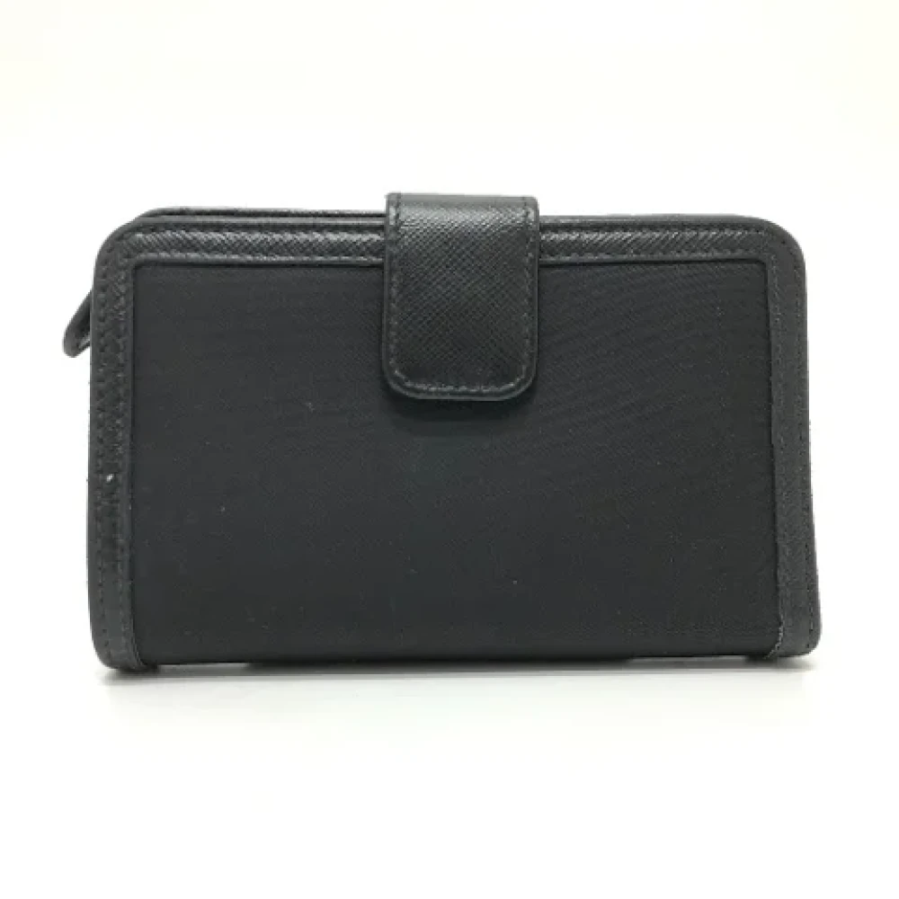Prada Vintage Pre-owned Leather wallets Black Dames