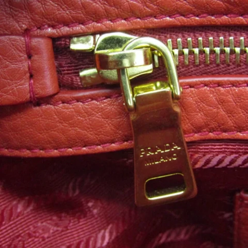 Prada Vintage Pre-owned Leather prada-bags Red Dames