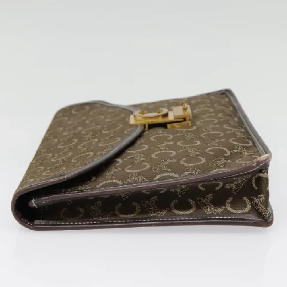 Celine Vintage Pre-owned Canvas clutches Brown Dames