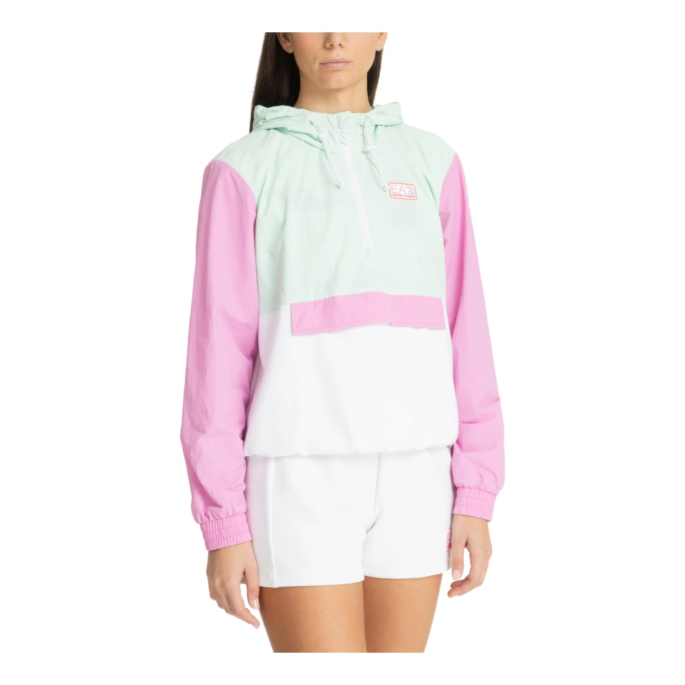 Emporio Armani EA7 Multicolor Licht Jack met Logo Details Multicolor Dames