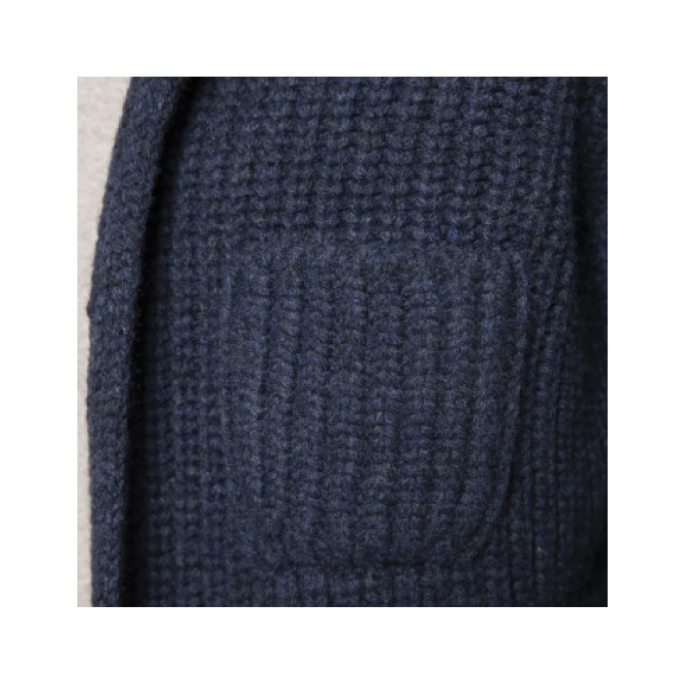Gran Sasso Marineblauwe Gebreide Cardigan Blue Heren