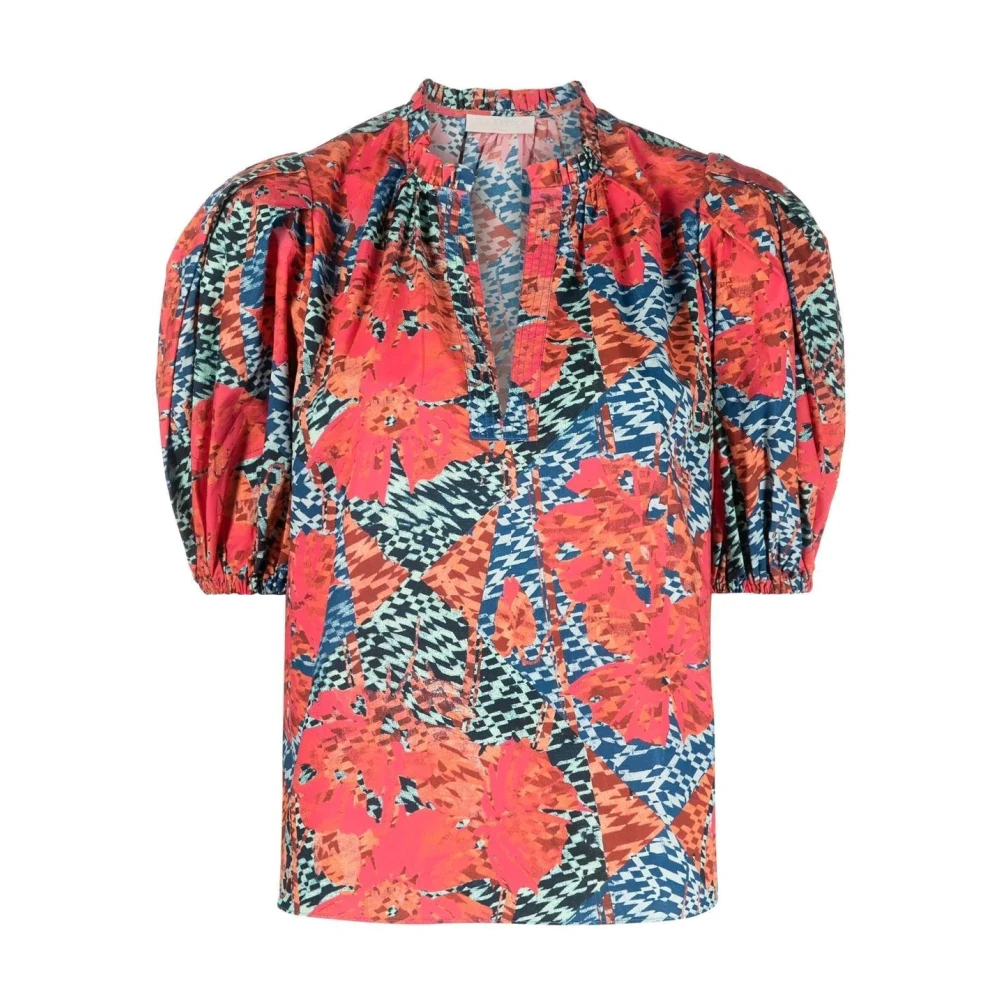 Ulla Johnson Casual Multicolor Katoenen Blouse Red Dames