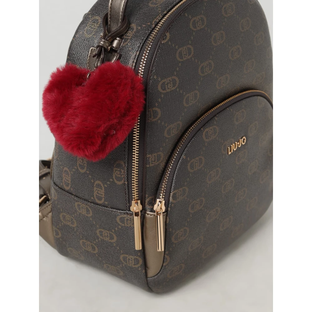 Liu Jo Logo Charm Rugzak Brown Dames