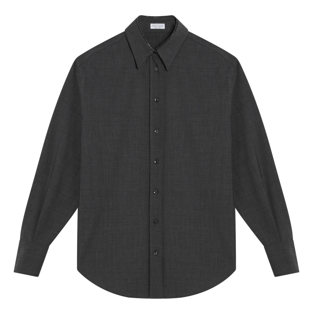 BRUNELLO CUCINELLI Lange mouwen overhemd Black Dames