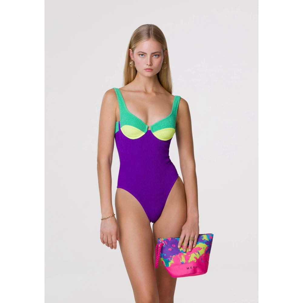 Me-Fui Geëmbosseerde Monokini met Beugel Multicolor Dames