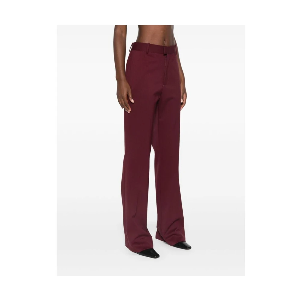 Armarium Rode Virgin Wool Blend Broek Red Dames