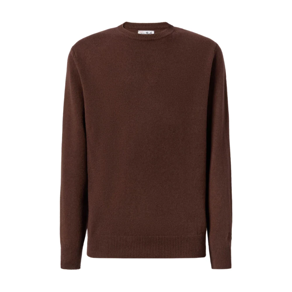 Mc2 Saint Barth Men's Brown Round-Neck Knitwear, L, Crew Neck White Jumper