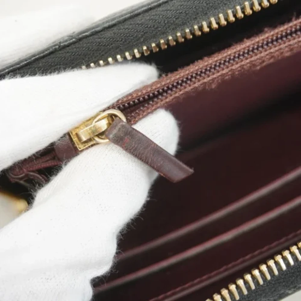 Chanel Vintage Pre-owned Leather wallets Black Dames