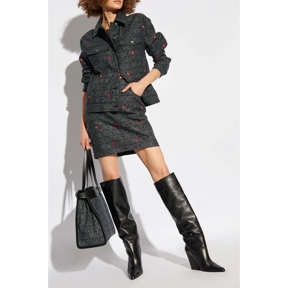 Moschino Rok met logo Gray Dames