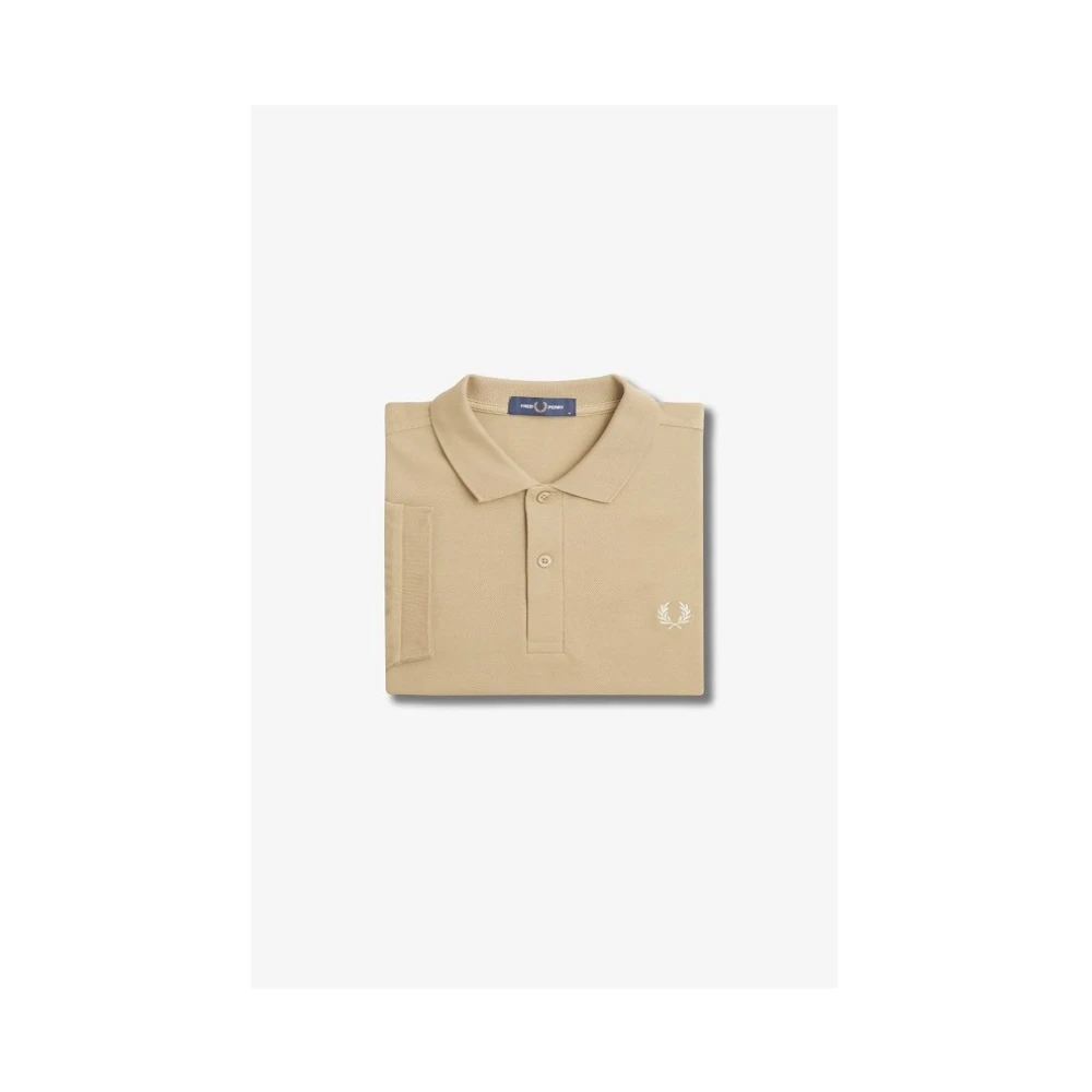 Fred Perry Geborduurd Poloshirt Beige Heren