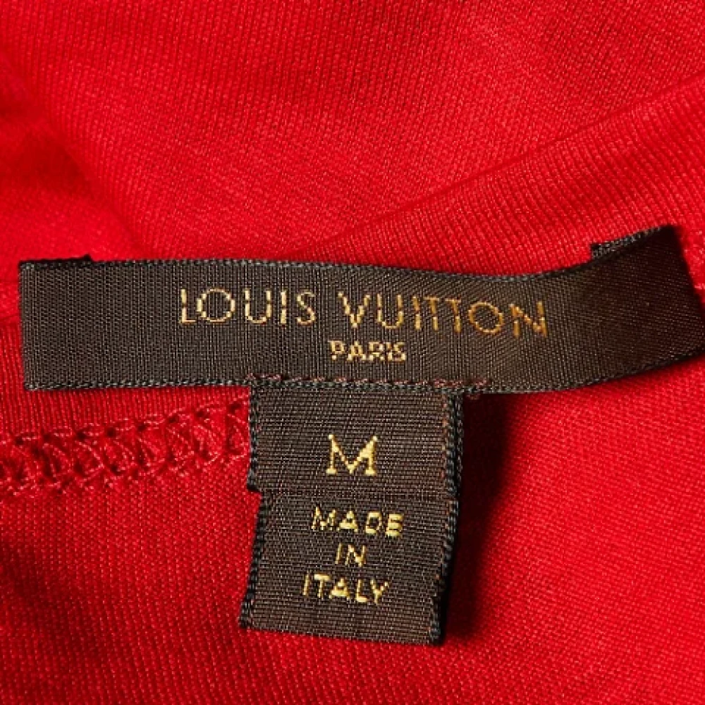 Louis Vuitton Vintage Pre-owned Cotton tops Red Dames