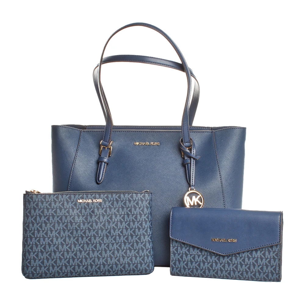 Michael Kors Omkeerbare leren tas Blue Dames