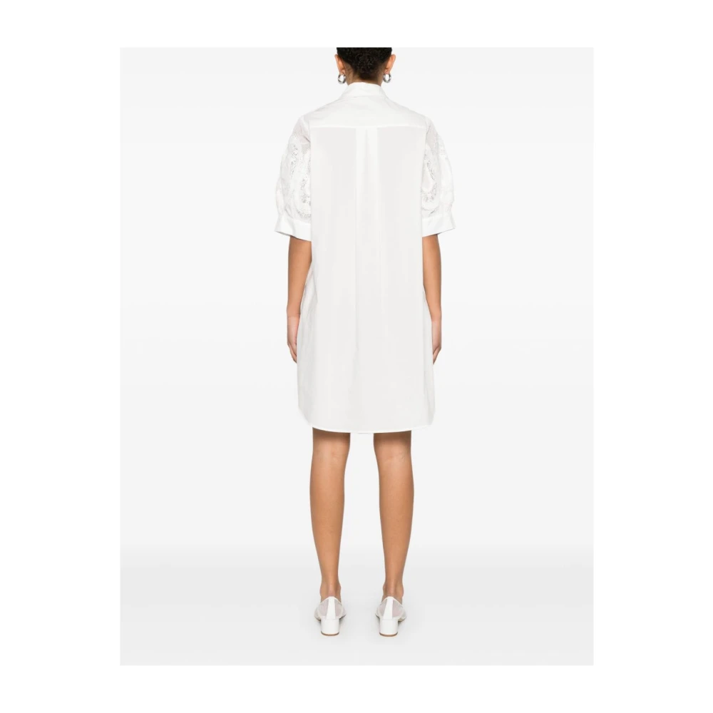 Ermanno Scervino Witte Jurk met Knoopsluiting White Dames