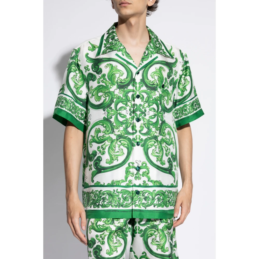 Dolce & Gabbana Kortemouwenshirt Green Heren