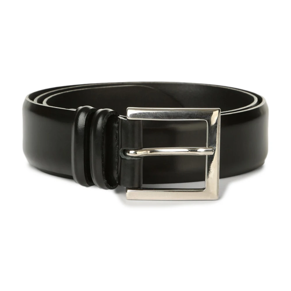 Orciani Mannelijk Zwart Accessoires Heren, 100 Cm, Leer, Klassieke Leren Riem