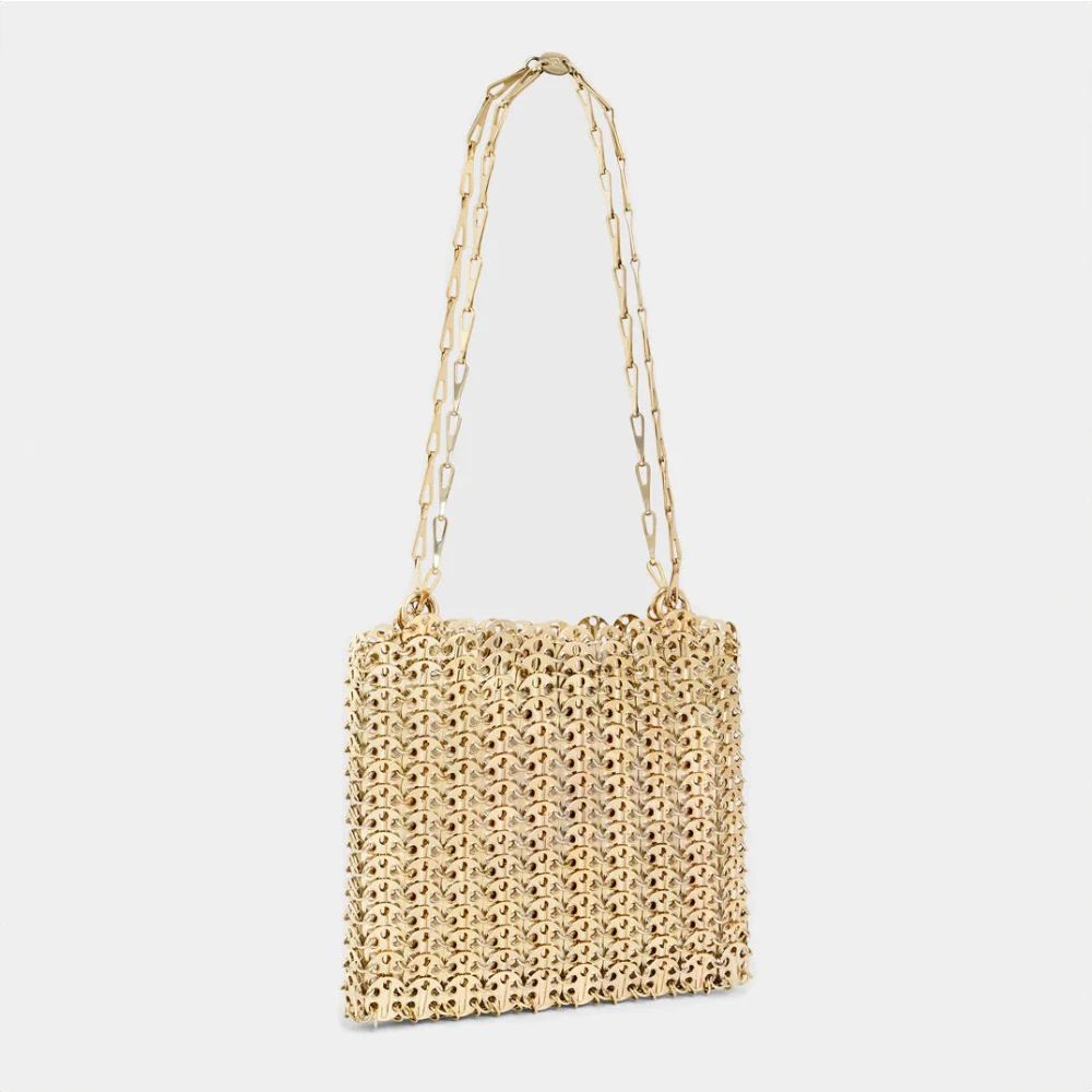 Paco Rabanne Licht Goud 1969 Clutch Tas Beige Dames