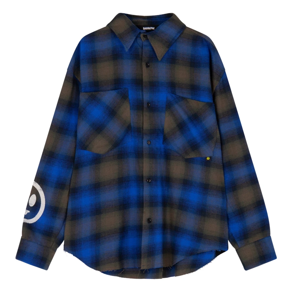 Barrow Flanellen Overhemd Check 'oud vintage effect' Multicolor Heren