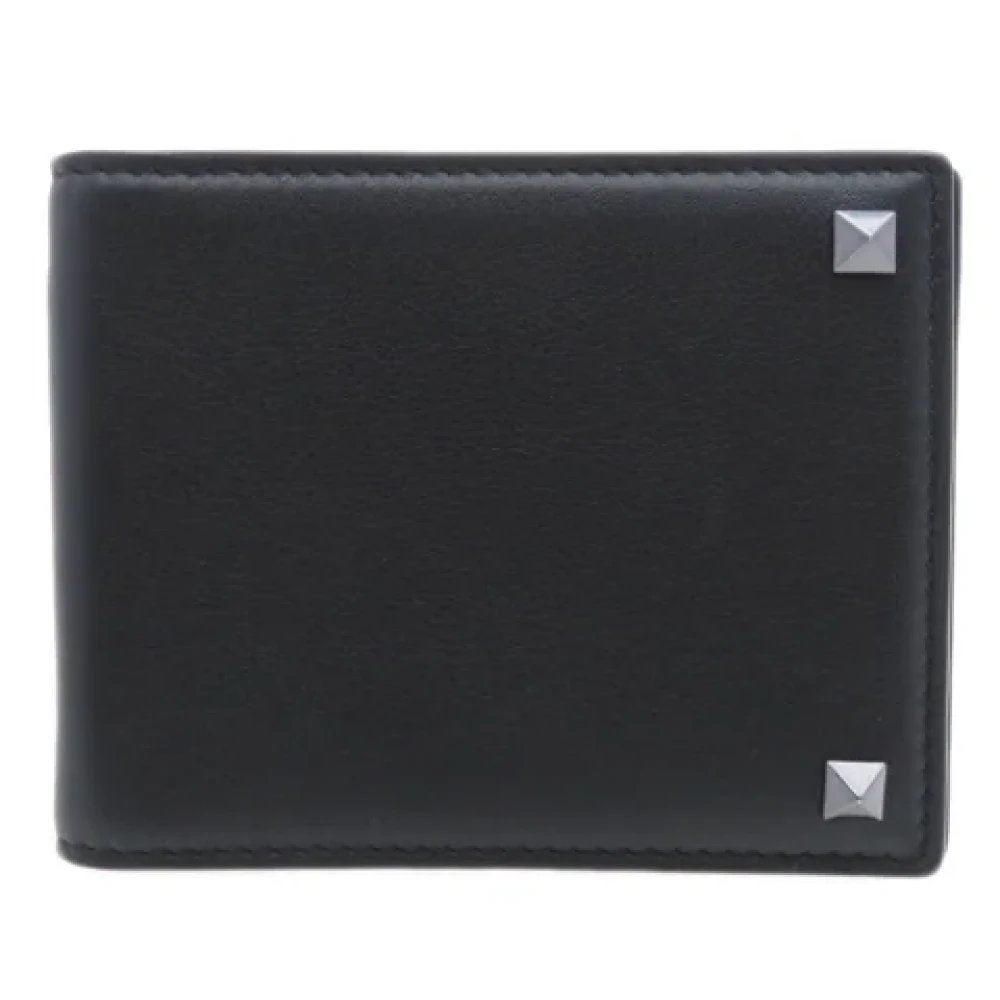 Valentino Vintage Pre-owned Leather wallets Black Heren