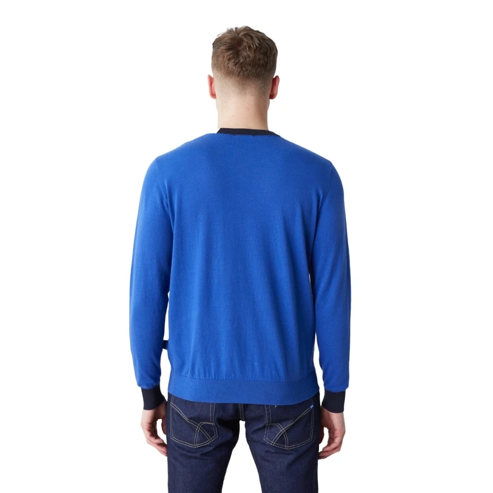 GAS Ronde Hals Trui Blue Heren