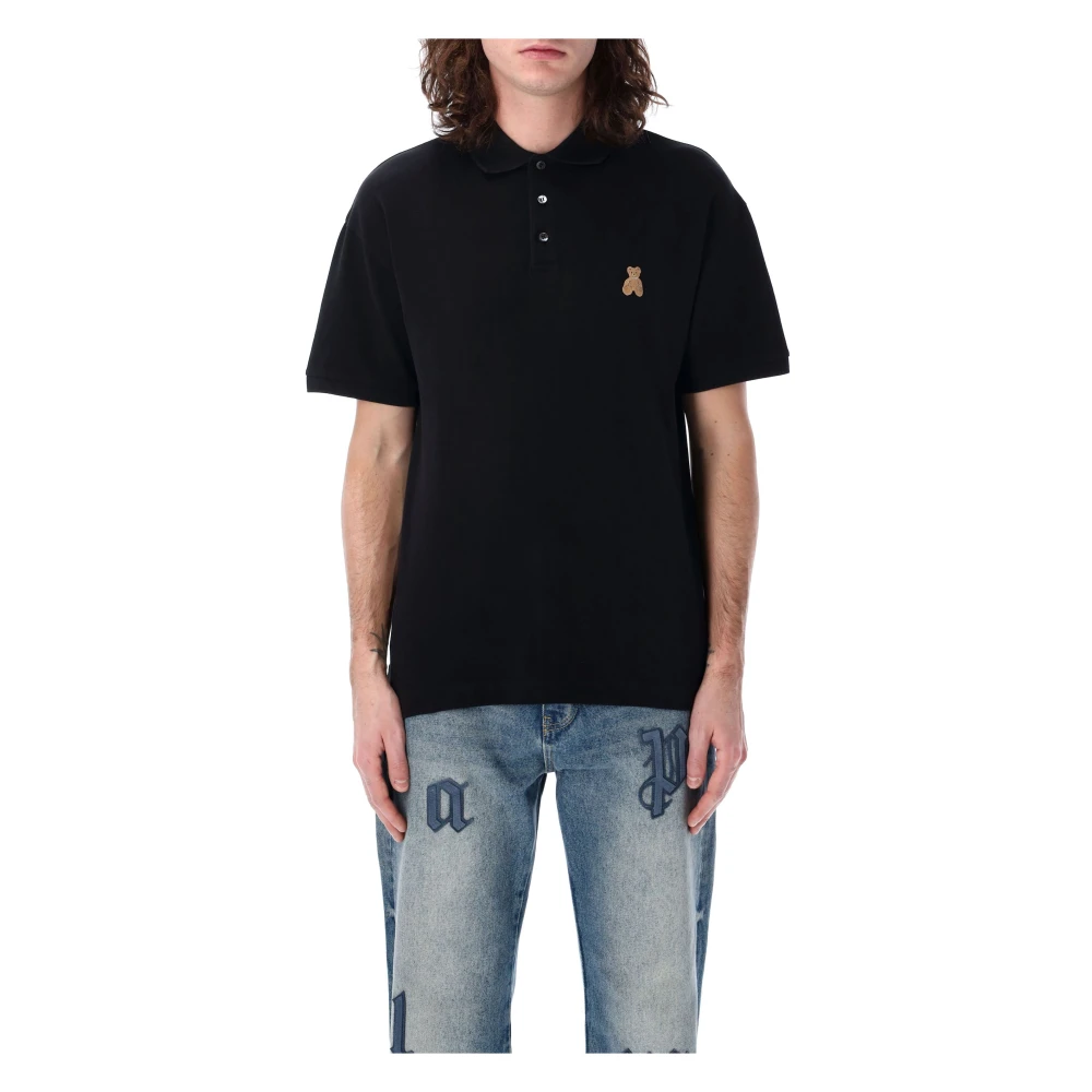 Palm Angels Schattig Beer Polo Shirt Black Heren