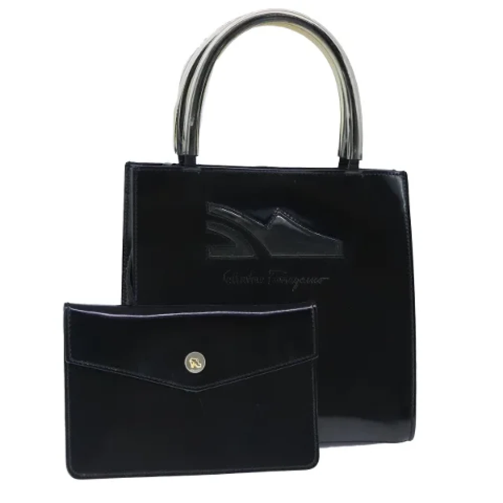 Salvatore Ferragamo Pre-owned Leather handbags Black Dames