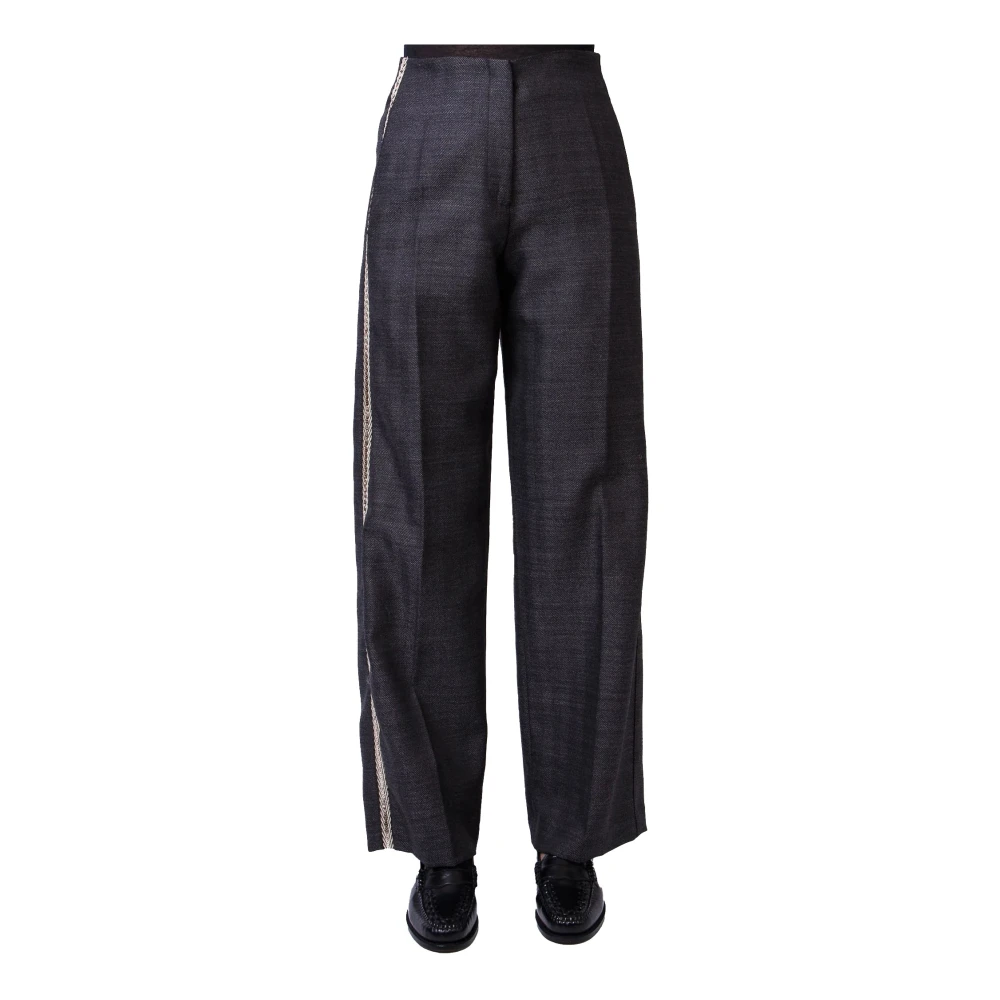 Forte Heren wollen broek met juweel zijband Gray Dames