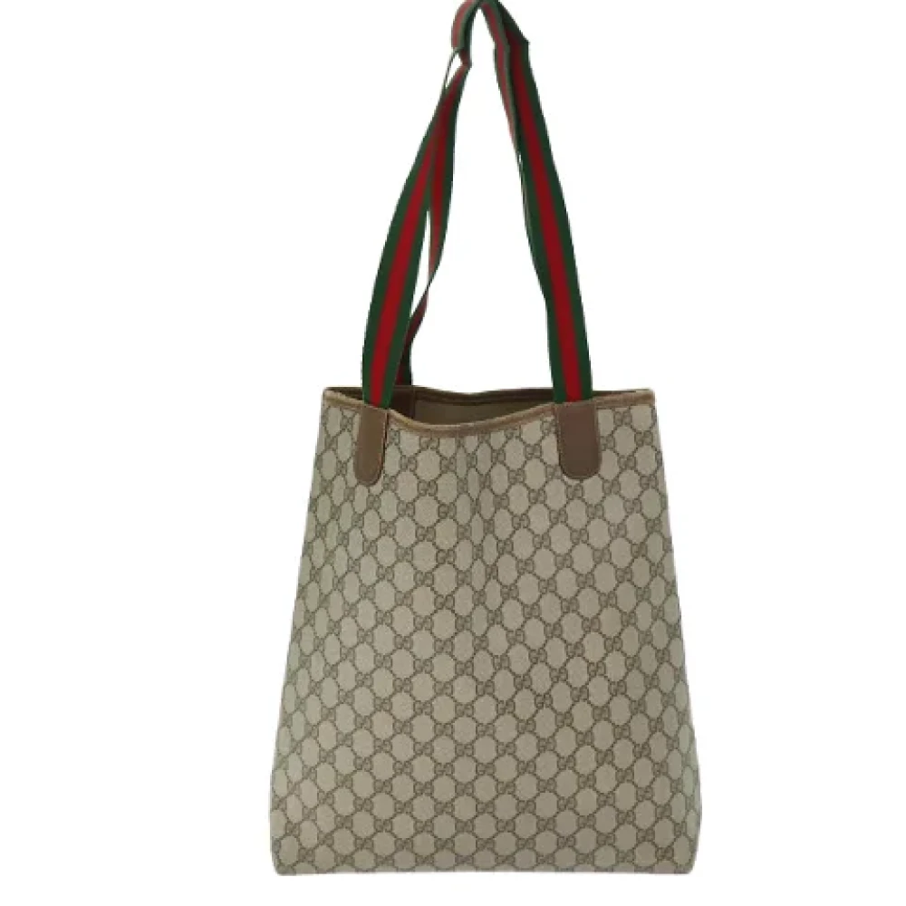 Gucci Vintage Pre-owned Leather totes Beige Dames