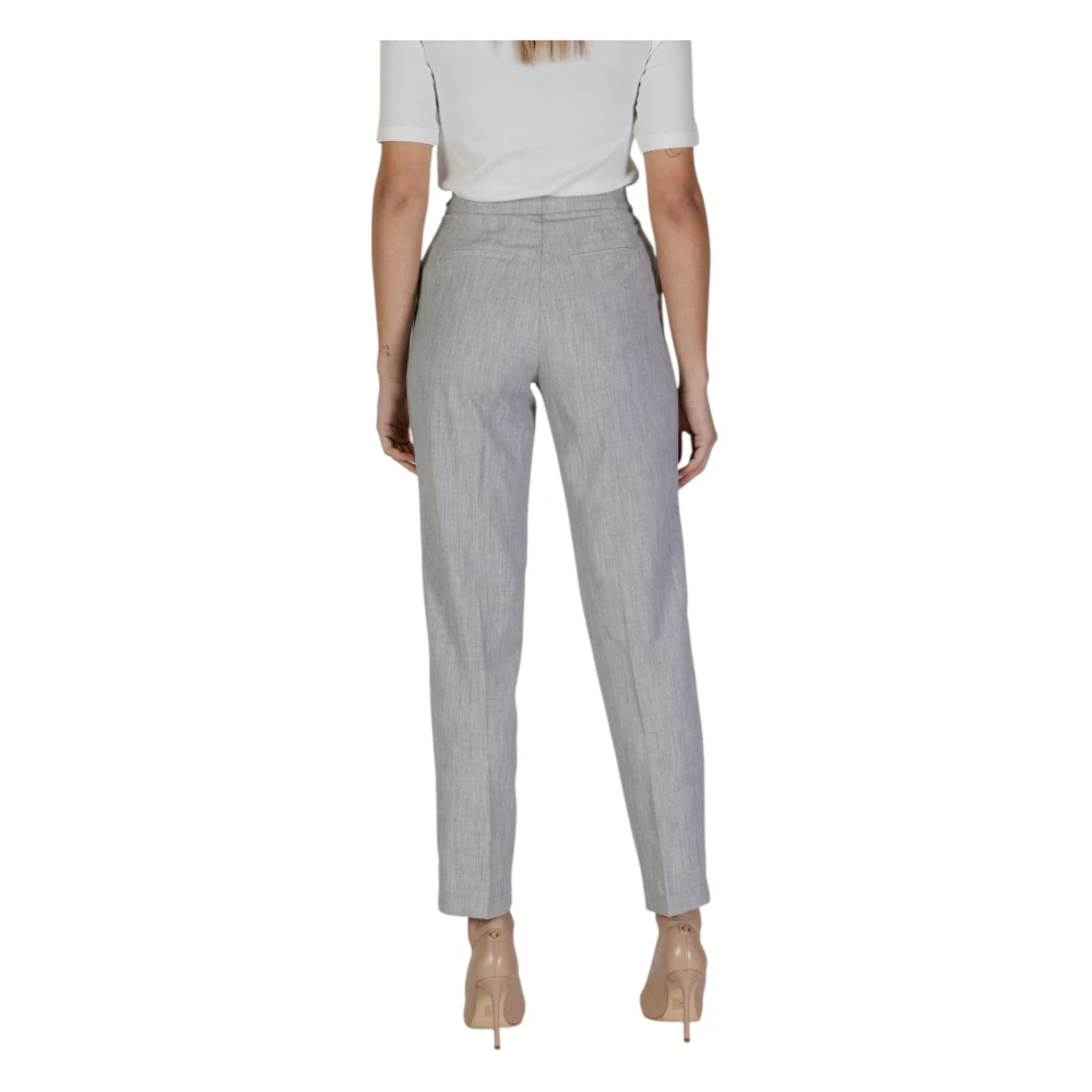 Vila Slim Fit Sigaret Broek Lente Zomer Collectie Gray Dames