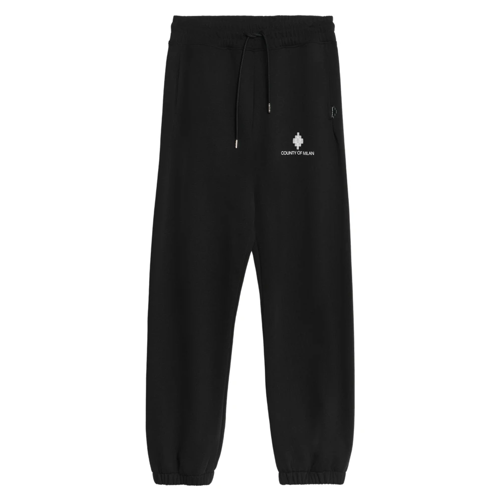 Marcelo Burlon Men's Black Sweatpants, S, Joggers