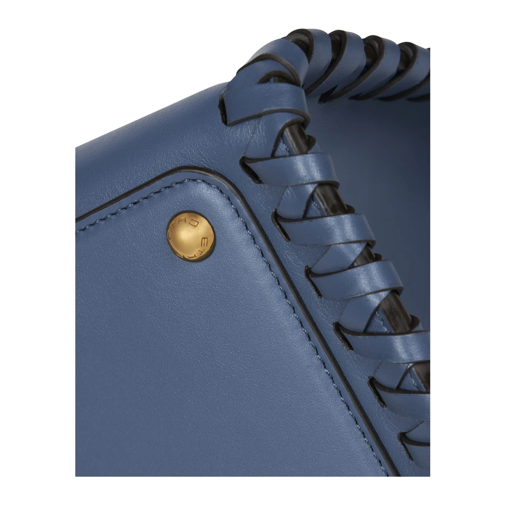 ETRO Blauwe Leren Vela Tas met Draadwerk Blue Dames