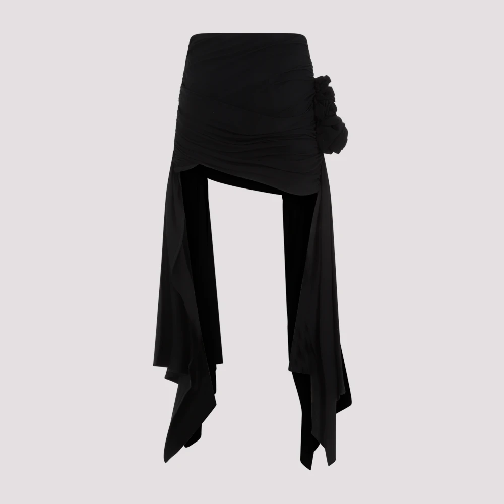 Magda Butrym Zwarte Viscose Mini Rok Black Dames