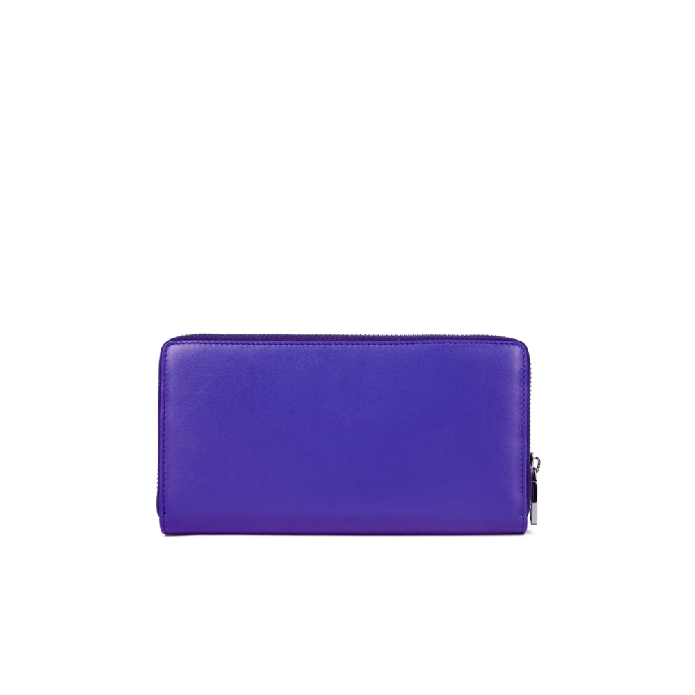 Dolce & Gabbana Logo Zip Around Portemonnee Blue Dames
