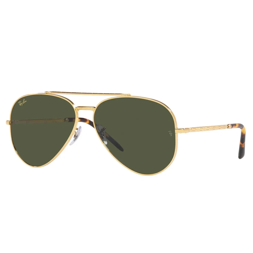 Ray-Ban Unisex Gold/Green New Aviator Sunglasses Legend