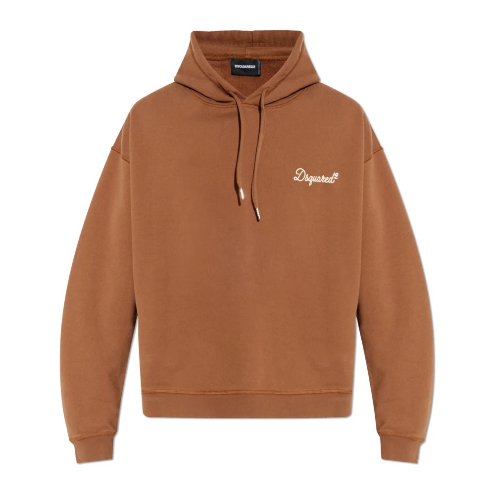 Dsquared2 Uomo Marrone - Felpa Con Cappuccio - Sweatshirts & Hoodies - L