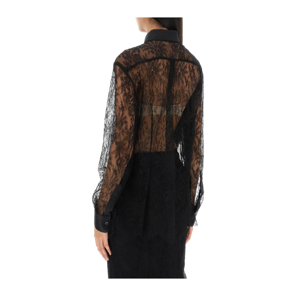 Dolce & Gabbana Casual Katoenen Overhemd Black Dames