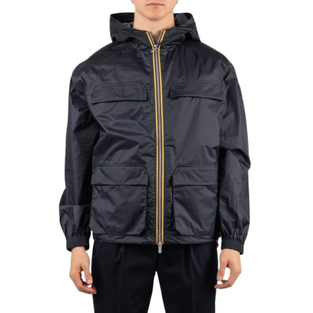 K-Way Uomo Blu Giacche, S, New,