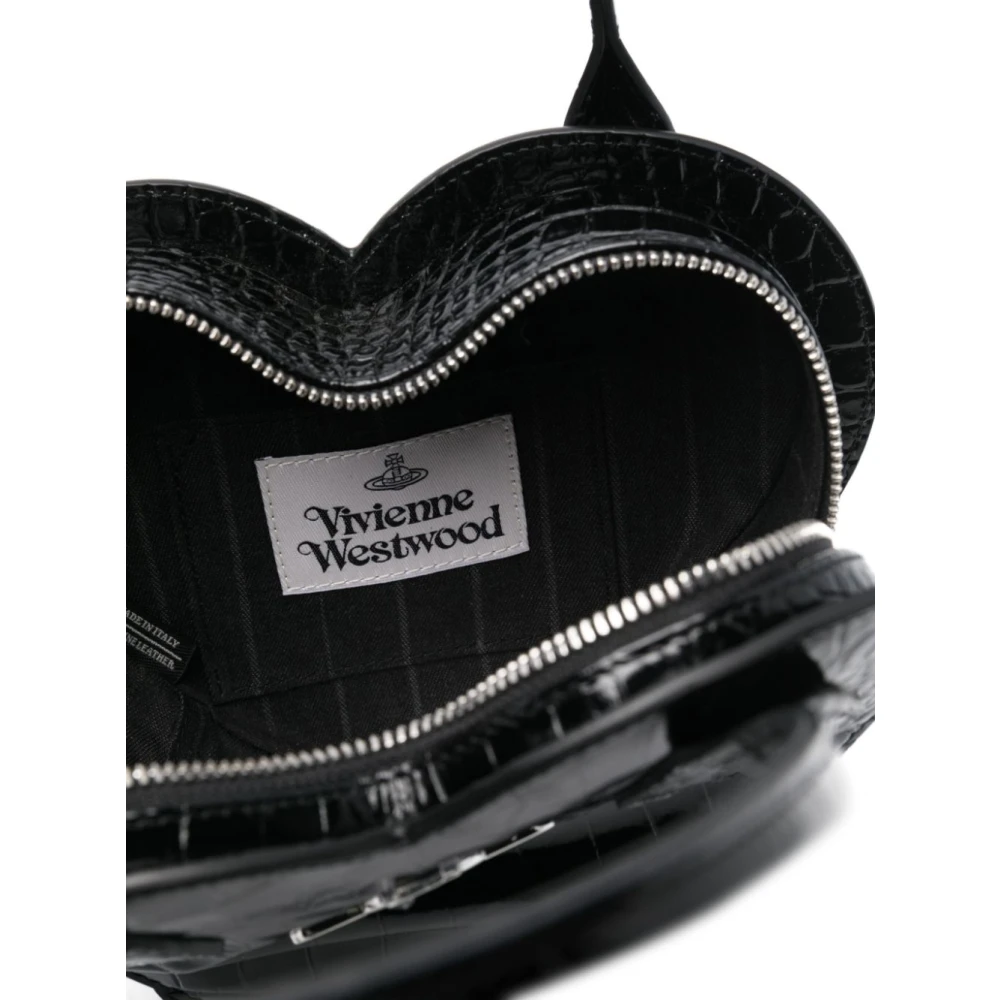 Vivienne Westwood Zwarte Top Rits Schoudertas Black Dames