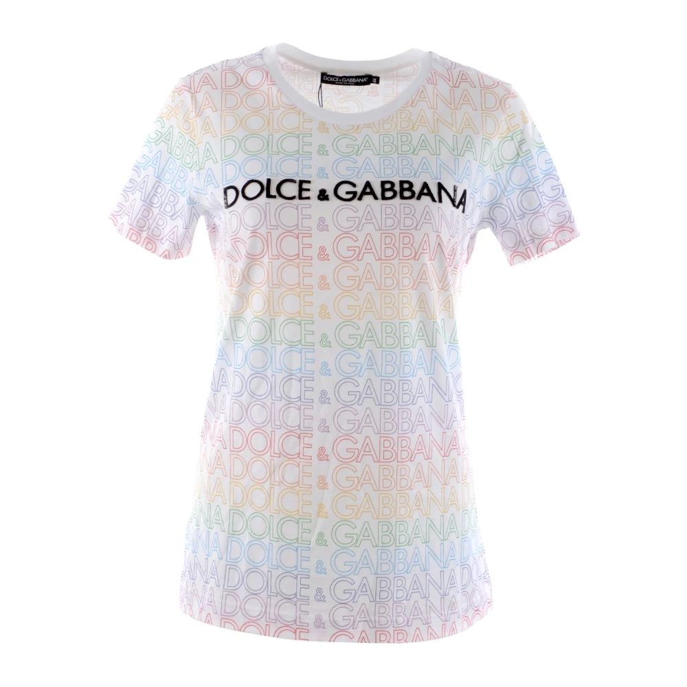 Dolce & Gabbana Dames Paillet Korte Mouw T-shirt Multicolor Dames