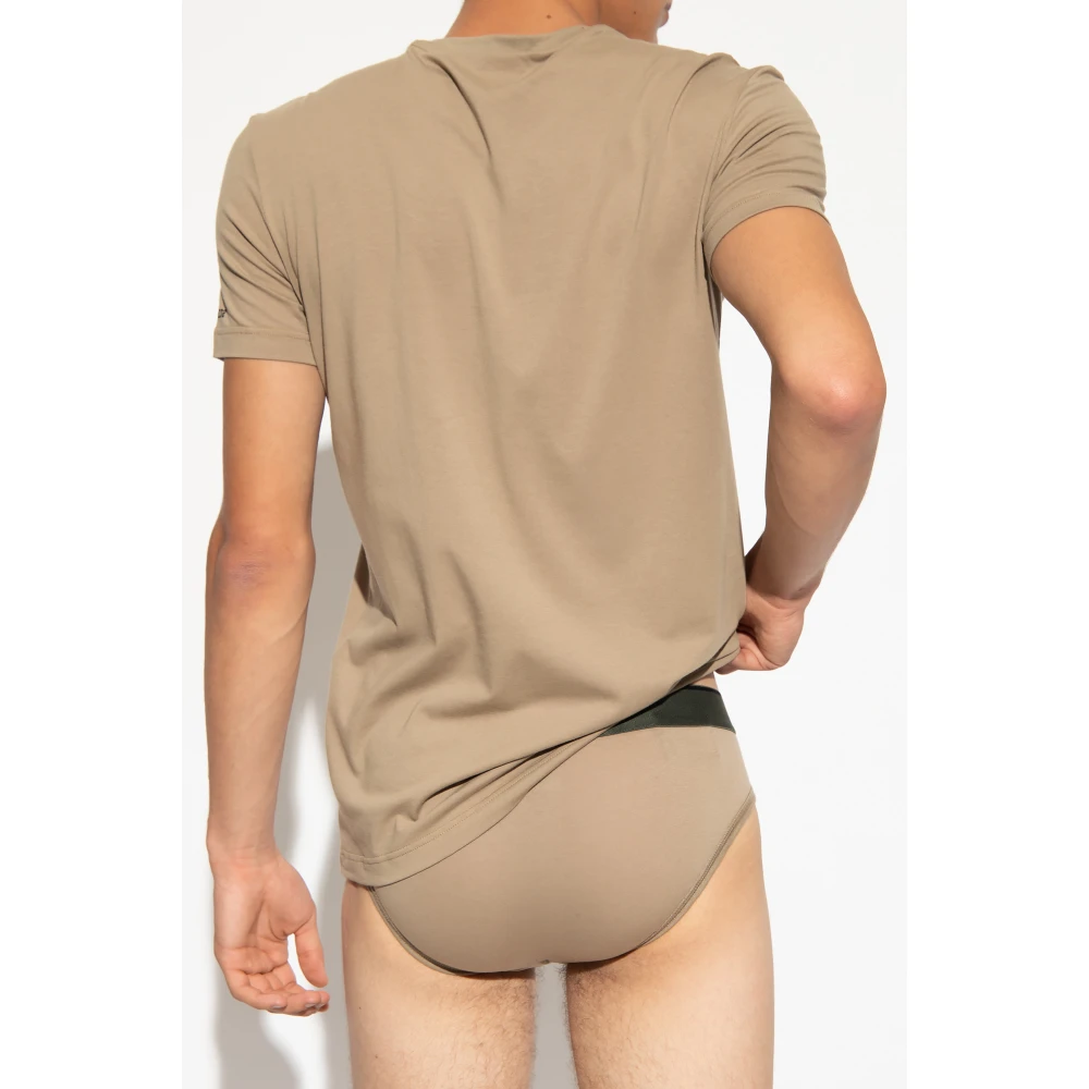 Dsquared2 Katoenen T-shirt Beige Heren