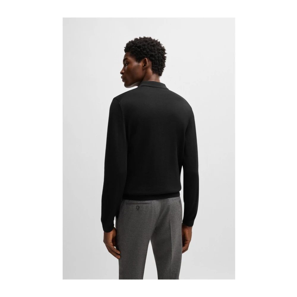 Hugo Boss Wollen gebreide kleding in Botto-L stijl Black Heren
