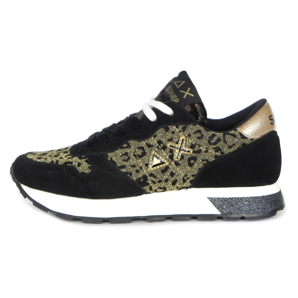 Sun68 Animal Print Fashion Sneakers Dames Schoenen Zwart
