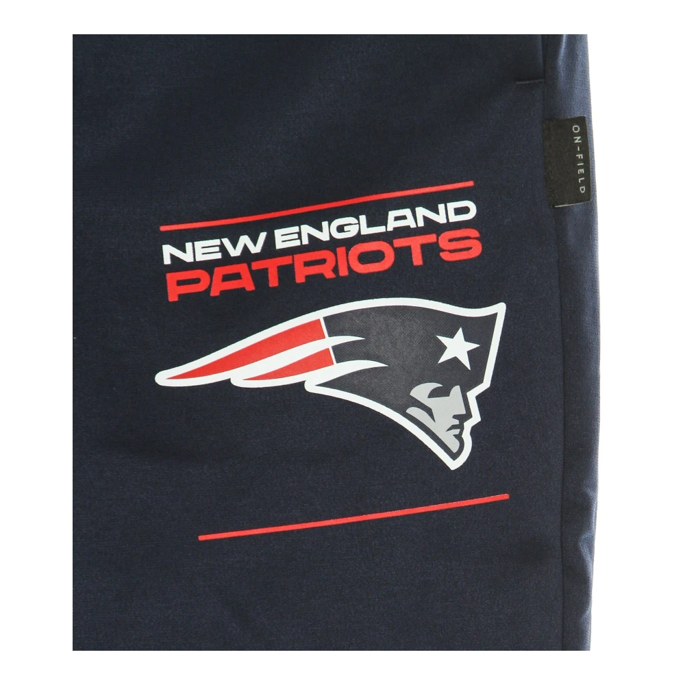 Nike NFL Therma Sweatpants met Patriots Logo Blue Heren