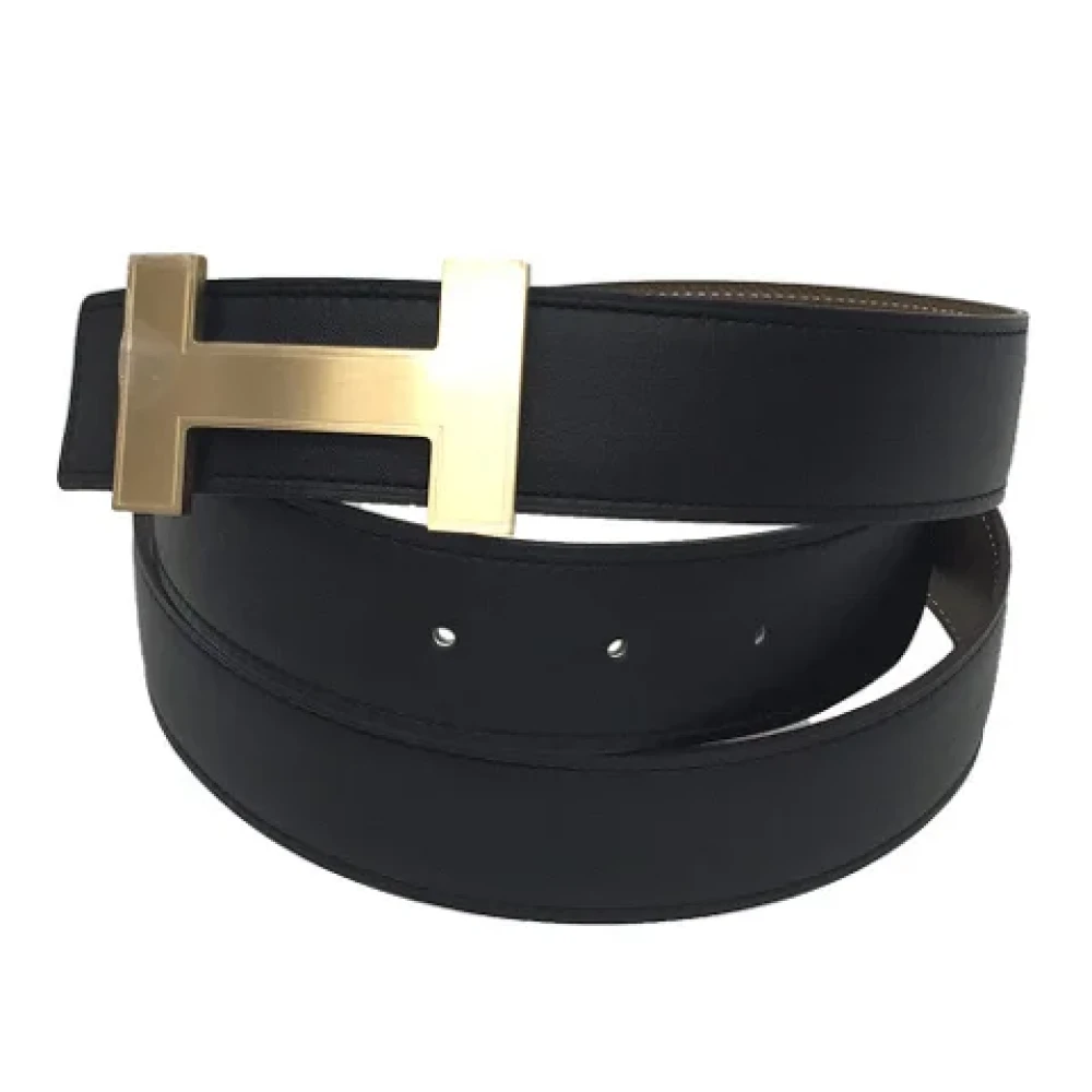 Hermès Vintage Pre-owned Leather belts Black Heren