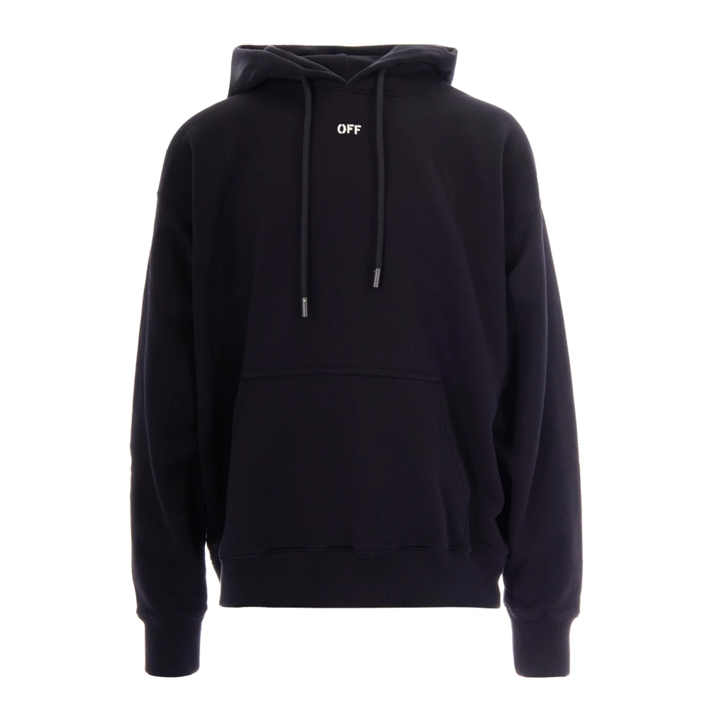 Off White Men's Black Hoodies, S, New Off Stamp Skate Hoodie