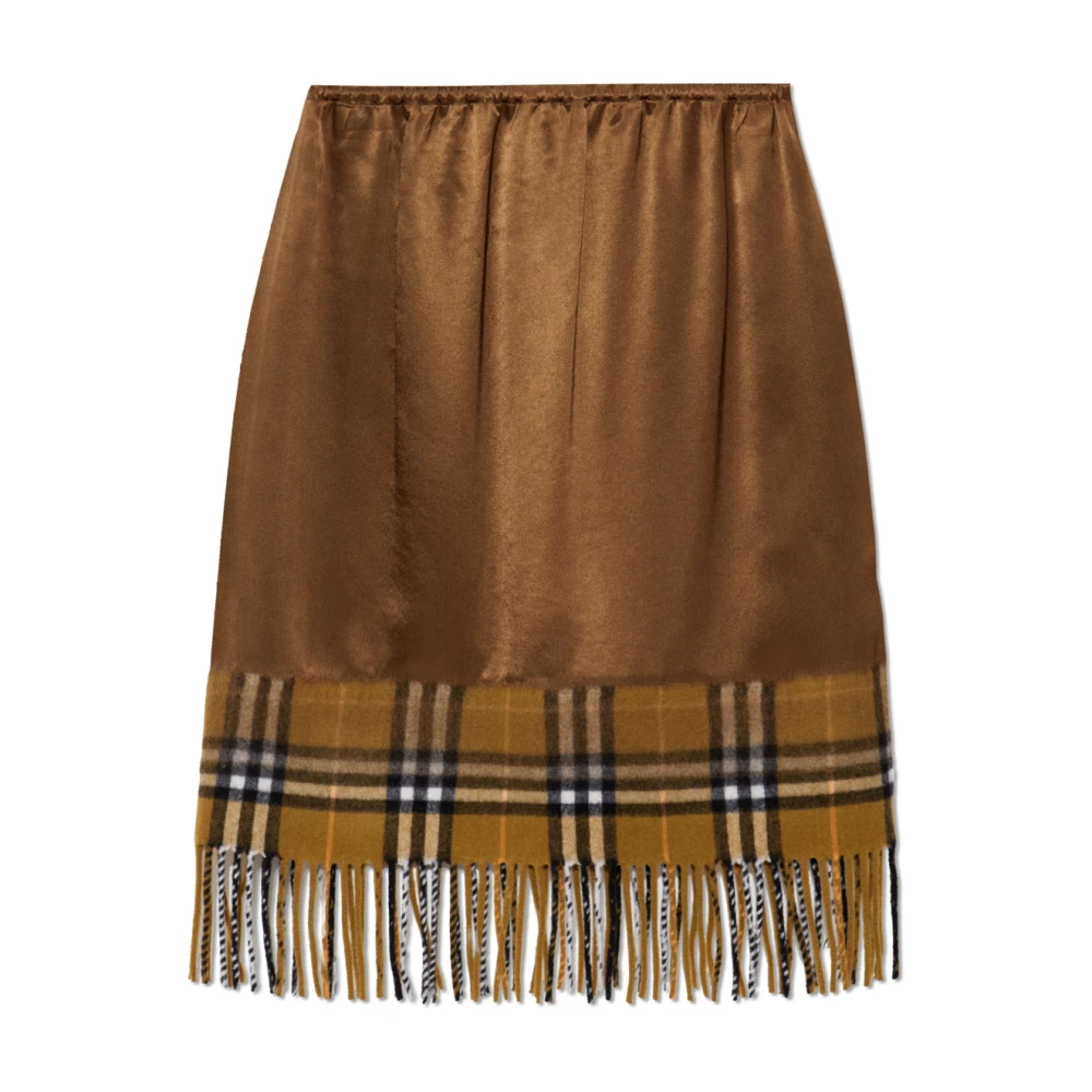 Burberry Rok met franje-afwerking Brown Dames