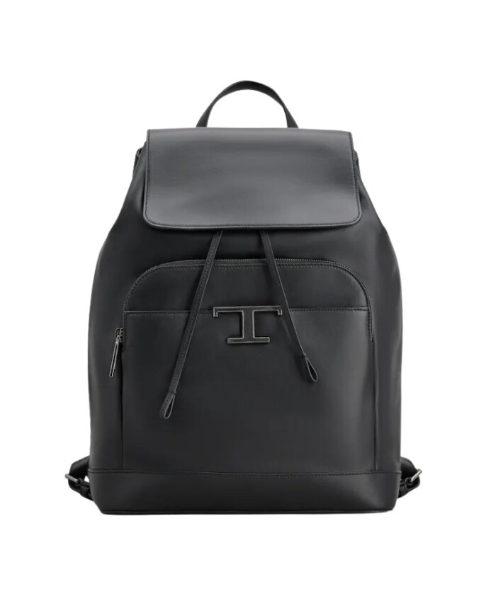 sac-a-dos-en-cuir-de-veau-noir-avec-t-timeless