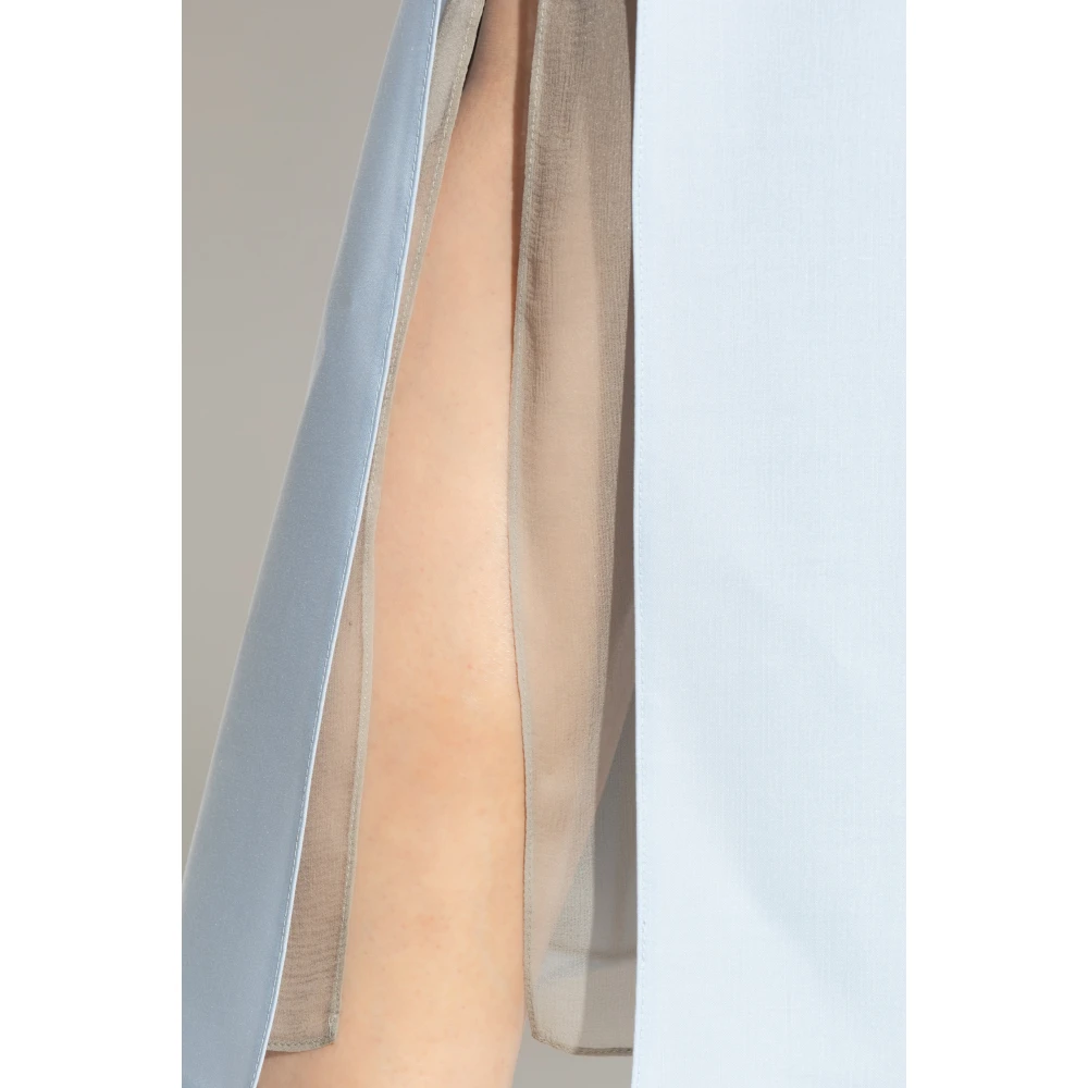Salvatore Ferragamo Rok met split Blue Dames
